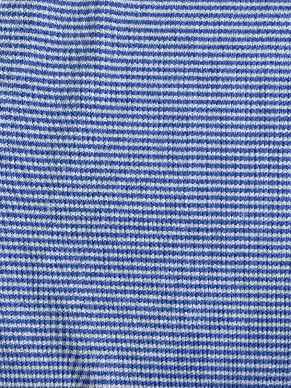 Ralph Lauren Men’s Large Light Blue & White Striped Polo Navy Pony *Flawed*